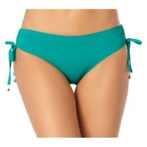 Anne Cole Women's XS Blue Green Teal Hipster Side Tie Bikini Swim Bottom NWT